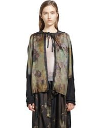 IA London - Wild Lily Silk Linen Cardigan - Lyst