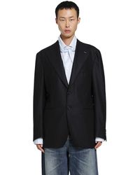 SALON C. LUNDMAN - Heavy Flannel Blazer - Lyst