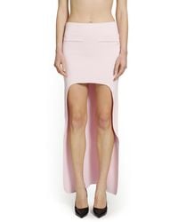 Courreges - Circle Edged Long Knit Skirt - Lyst