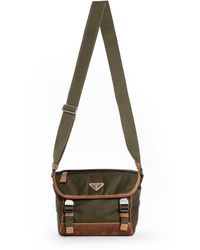 Prada - Medium Re-Nylon And Suede Shoulder Bag - Lyst