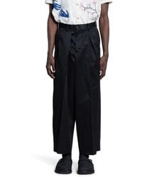 KHOKI - Cotton Satin Pleated Wide Leg Trousers - Lyst