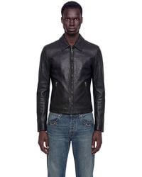 Gucci - Washed Stretch Nappa Leather Jacket - Lyst