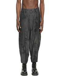 Yohji Yamamoto - Jacquard Draped Trousers - Lyst
