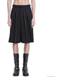 Ann Demeulemeester - Charley Pleated Wool Shorts - Lyst