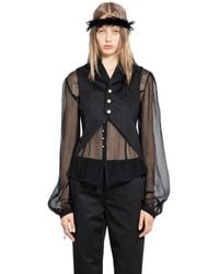 Ann Demeulemeester - Lune Open Front Waistcoat - Lyst