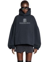 Balenciaga - Nano Bb Cropped Hoodie - Lyst