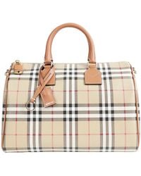 Burberry - Medium Check Bowling Bag - Lyst