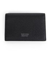 Tom Ford - Small Grain Leather Folding Cardholder - Lyst