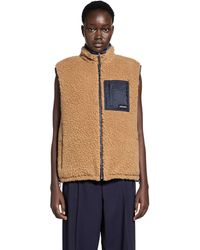 Miu Miu - Technical Pongé Teddy Down Vest - Lyst