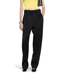 Givenchy - Slashed Double Pleat Pants In Wool - Lyst
