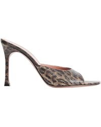 AMINA MUADDI - Alexa Leopard Print Mules - Lyst