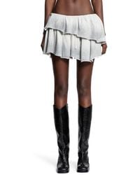 Acne Studios - Ruffled Fleece Mini Skirt - Lyst