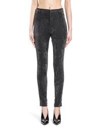 Gucci - Stretch Velvet Leggings - Lyst