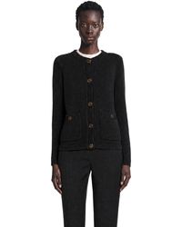 TOTEME - Hammered Button Cotton Cardigan - Lyst