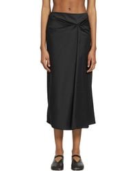 Max Mara - Cotton Satin Midi Skirt - Lyst