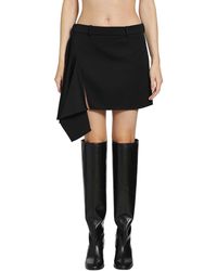 Givenchy - Wool Slashed Mini Skirt - Lyst