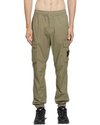 Stone Island - 3100031 Stretch Cotton Twill Cargo Trousers - Lyst