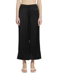 TOTEME - Satin Drawstring Trousers - Lyst