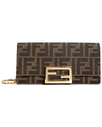 Fendi - Continental Wallet With Chain - Lyst