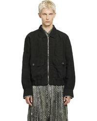 Ziggy Chen - Puppytooth Cropped Aviator Jacket - Lyst