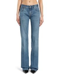 Gucci - Flared Stretch Cotton Denim Trousers - Lyst