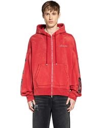 Amiri - Bones Studded Oversize Zip-Up Hoodie - Lyst