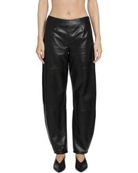 RETORI - Leather Barrel Pants - Lyst