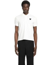 COMME DES GARÇONS PLAY - Heart Cotton Piqué Polo Shirt - Lyst