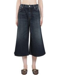 Alaïa - Palazzo Denim Bermuda Shorts - Lyst