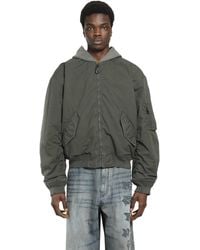 Balenciaga - Hooded Standard Bomber Jacket - Lyst