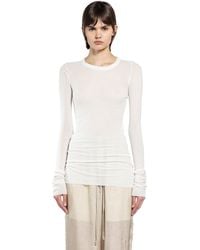 Rick Owens - Temple Rib Long Sleeve T-Shirt - Lyst