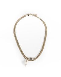 McQueen - Skull & Crystal Necklace - Lyst