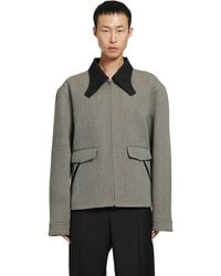 Marni - Sculptural Collar Tweed Jacket - Lyst