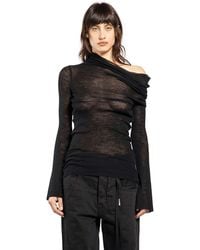 Ann Demeulemeester - Tizziana Drop Shoulder Knit Top - Lyst