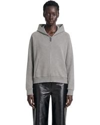 Max Mara - Technical Cotton Zip-Up Hoodie - Lyst