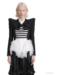 Noir Kei Ninomiya - Cropped Bow Blazer - Lyst
