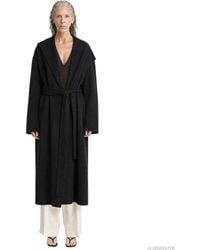TOTEME - Hoodie Belted Coat - Lyst