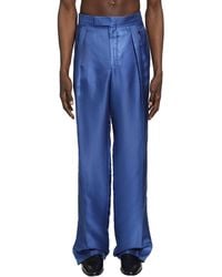 Tom Ford - Silk Hopsack Pleated Trousers - Lyst