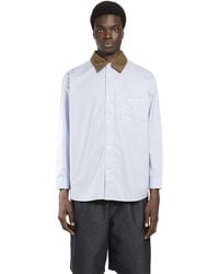 Comme des Garçons - Check Shirt With Corduroy Collar - Lyst