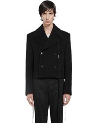 Ann Demeulemeester - Dalmar Double-Breasted Short Caban - Lyst