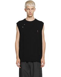 Undercover - Distressed Knitted Vest - Lyst