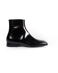 MM6 by Maison Margiela - Leather Ankle Boots - Lyst