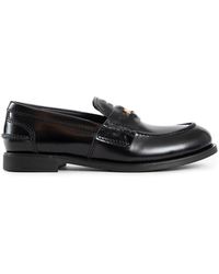 Miu Miu - Brushed Leather Penny Loafers - Lyst