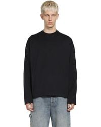 Jil Sander - Cotton Crewneck Long Sleeve T-Shirt - Lyst