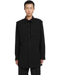 Yohji Yamamoto - Organic Calico Collar Tab Blouse - Lyst