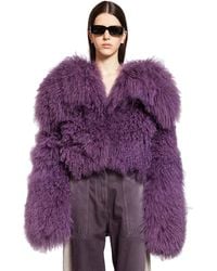 The Attico - Short Mongolian Fur Coat - Lyst
