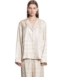 TOTEME - Monogram Silk Pj Top - Lyst