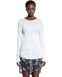 Rick Owens - Maglietta A Maniche Lunghe Hollywood Rib - Lyst