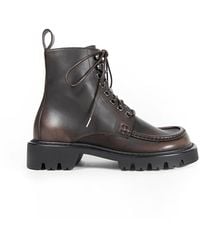 Loewe - Sierra Combat Ankle Boots - Lyst
