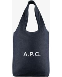 A.P.C. - A. P.c. Men's Ninon Small Tote Bag One Size In Indigo - Lyst